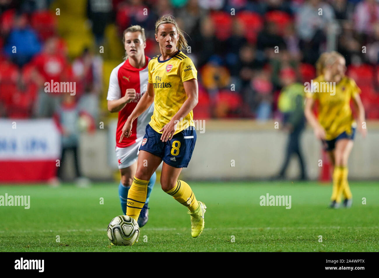 Prague, Czech Republic. 23rd Oct, 2019. JAN BORIL of Slavia Praha  celebrates after scoring goal during the UEFA Champions League, Group F  soccer match between Slavia Prague v FC Barcelona at Sinobo