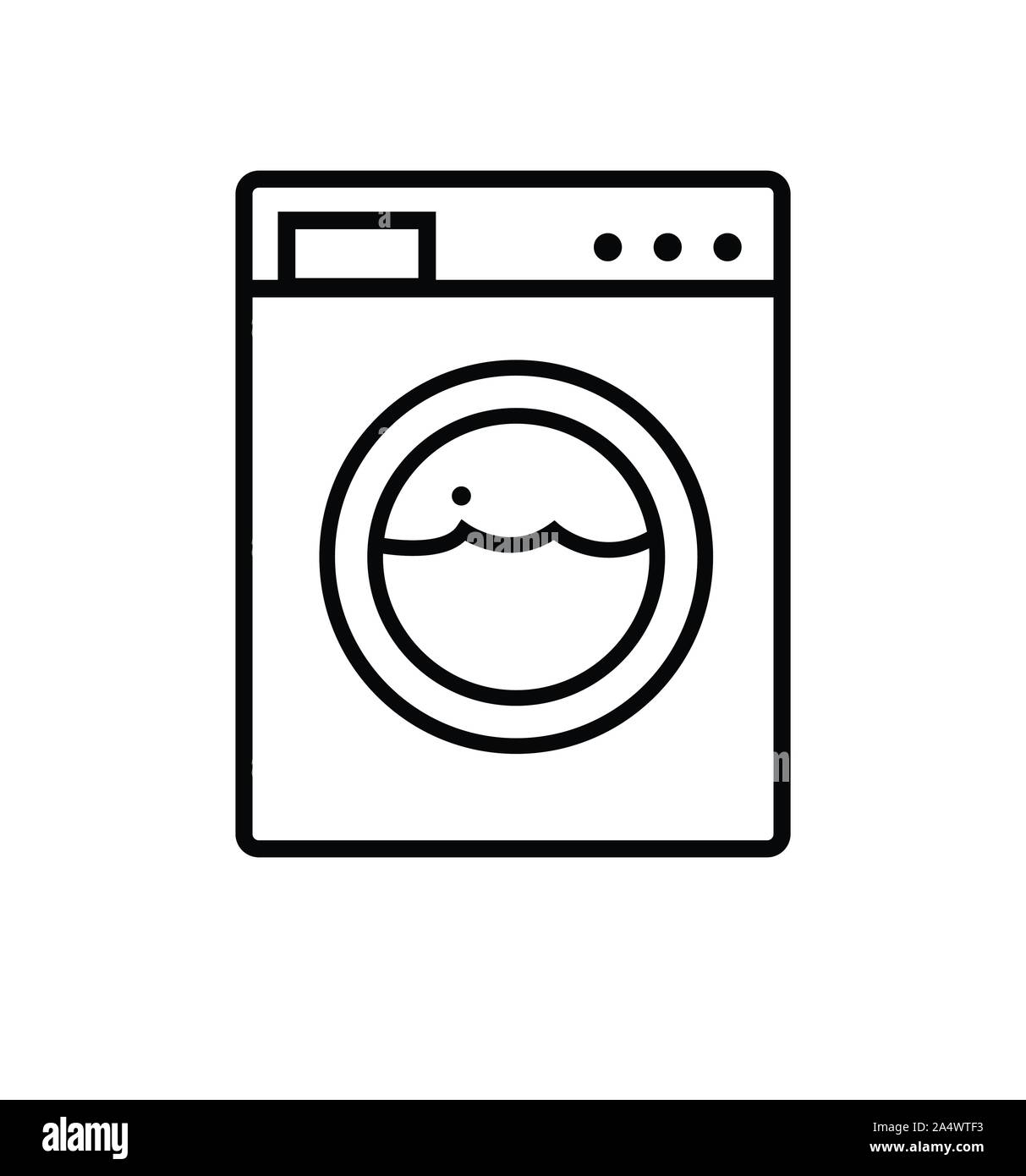 Washing machine line icon appliances symbol flat Stock Vector