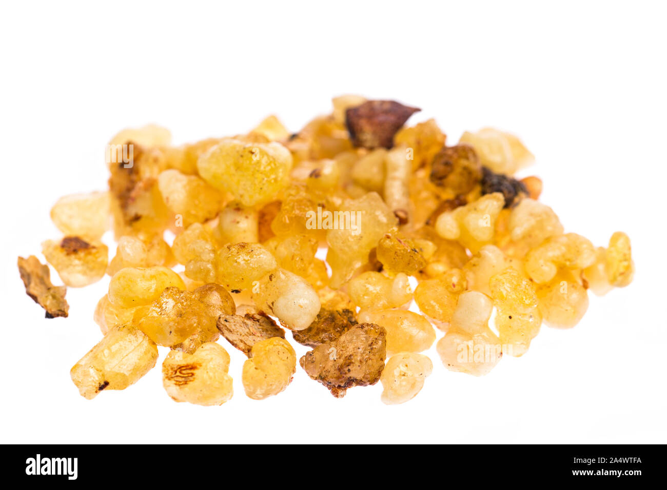 Many incense pieces isolated on white background Stock Photo
