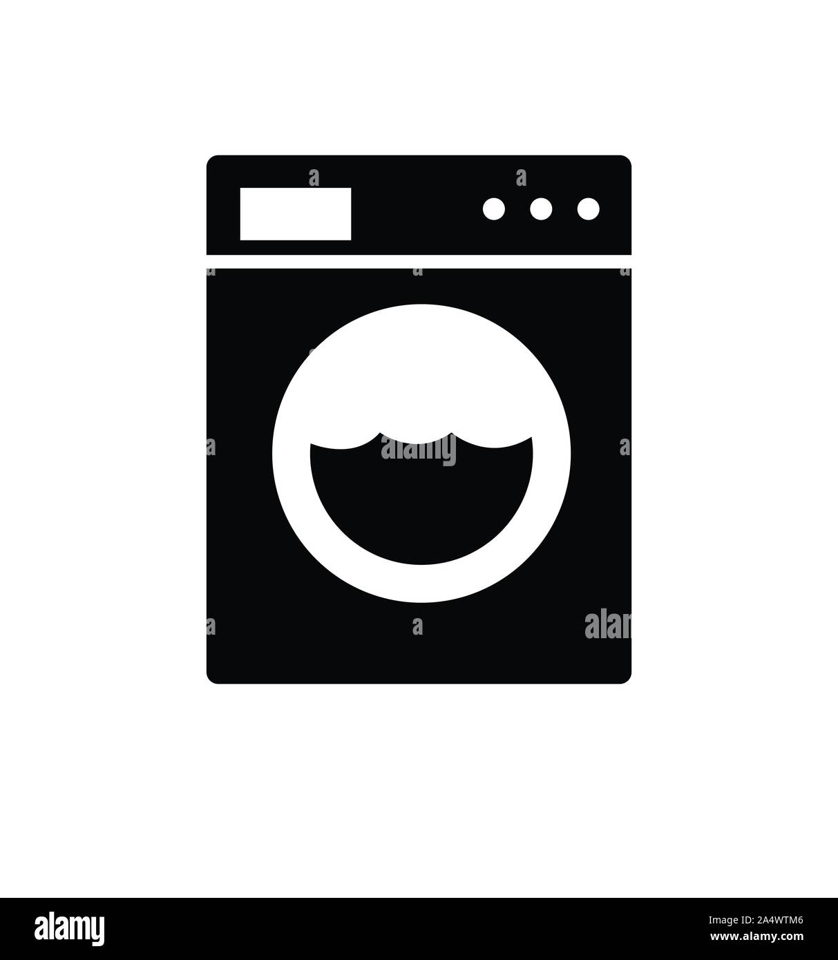 Washing machine icon appliances symbol flat isolated Stock Vector