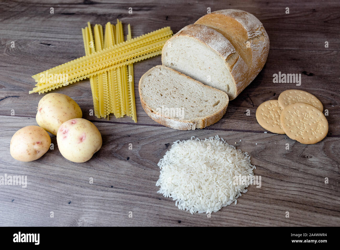 Common bad carbohydrates to avoid such as white bread, pasta, rice