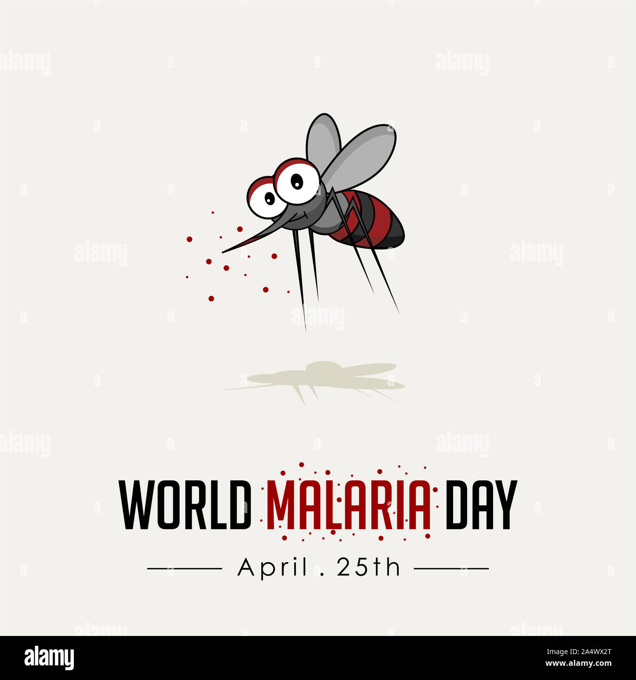 World Malaria Day with malaria mosquitoes carry the plague vector cartoon  design Stock Photo - Alamy