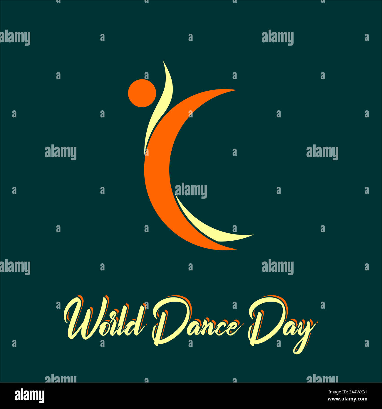 World Dance Day with dance icon vector cartoon Stock Photo Alamy