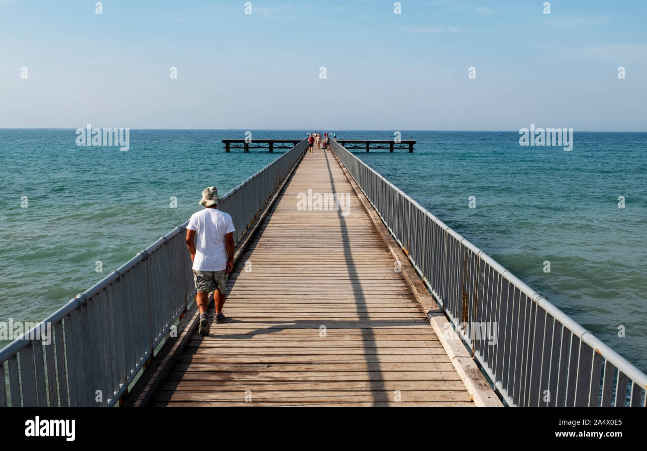 Limni Pier, Argaka near Polis, Cyprus. Stock Photo