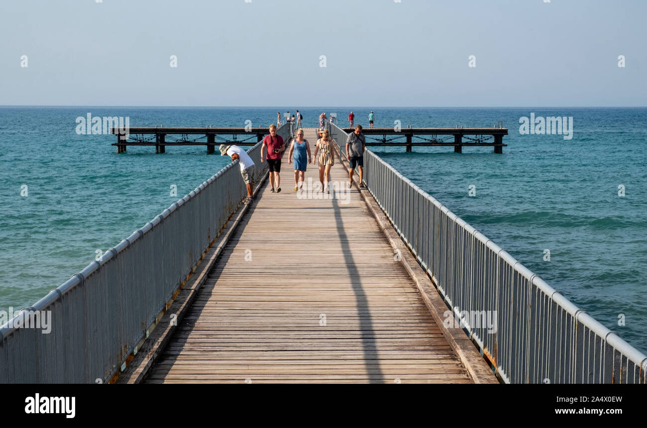 Limni Pier, Argaka near Polis, Cyprus. Stock Photo