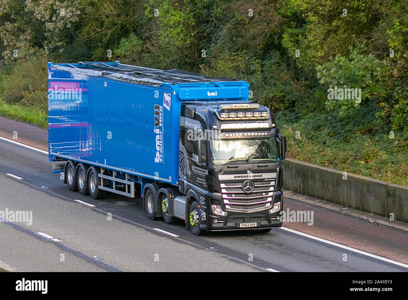 BMI VH Trailer Hire; Motorway heavy bulk Haulage delivery trucks