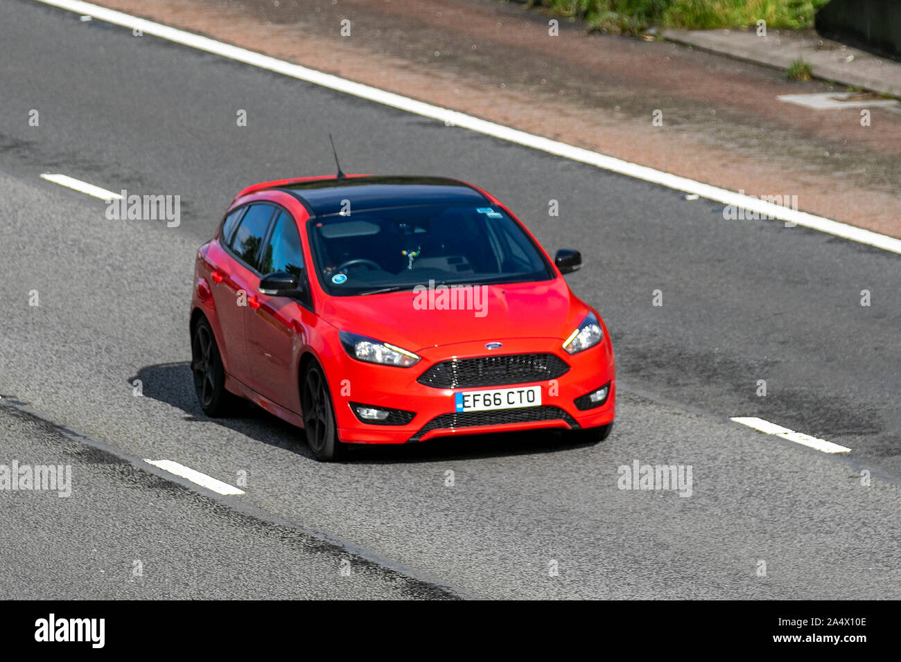 2016 red Ford Focus Zetec S RED Edition; UK Vehicular traffic ...