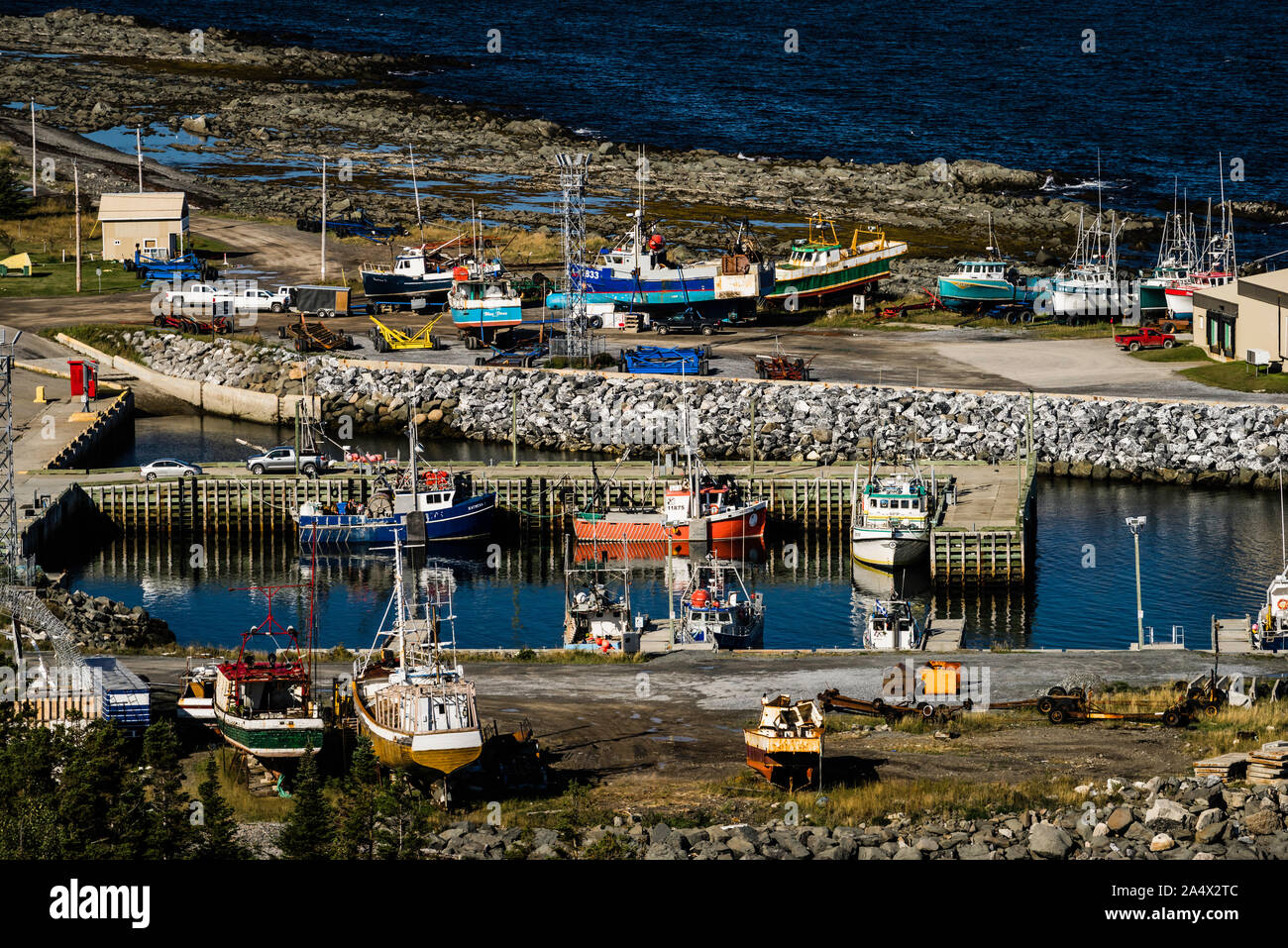 PetiteTourelle Harbor with Boats SainteAnnedesMonts, Quebec, CA
