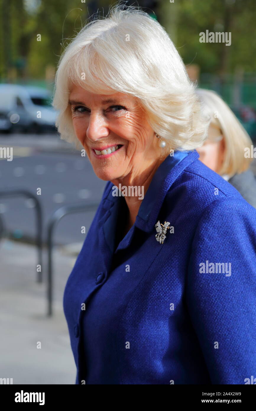 London, UK, 16th Oct 2019, The Duchess of Cornwall arrives at the Poetry Together Charity event. Credit: Uwe Deffner / Alamy Live News Stock Photo