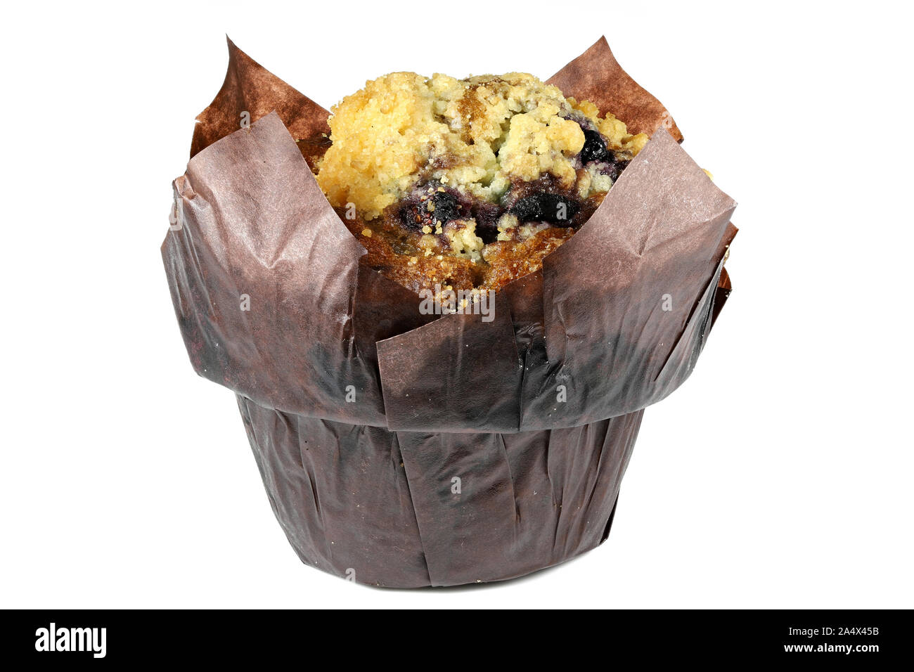 blueberry muffin isolated on white background Stock Photo