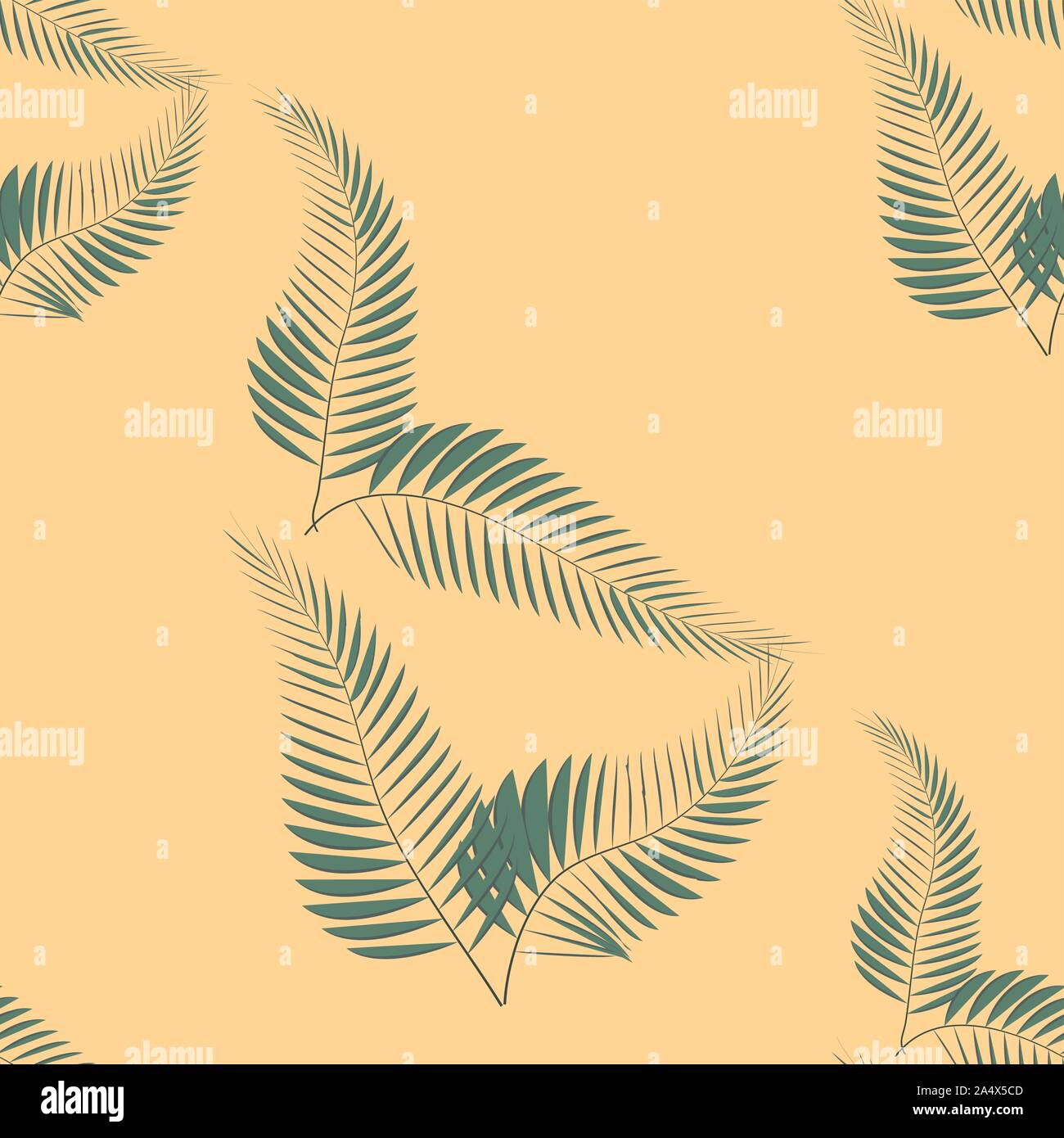 Beautiful seamless tropical jungle floral pattern background with palm ...