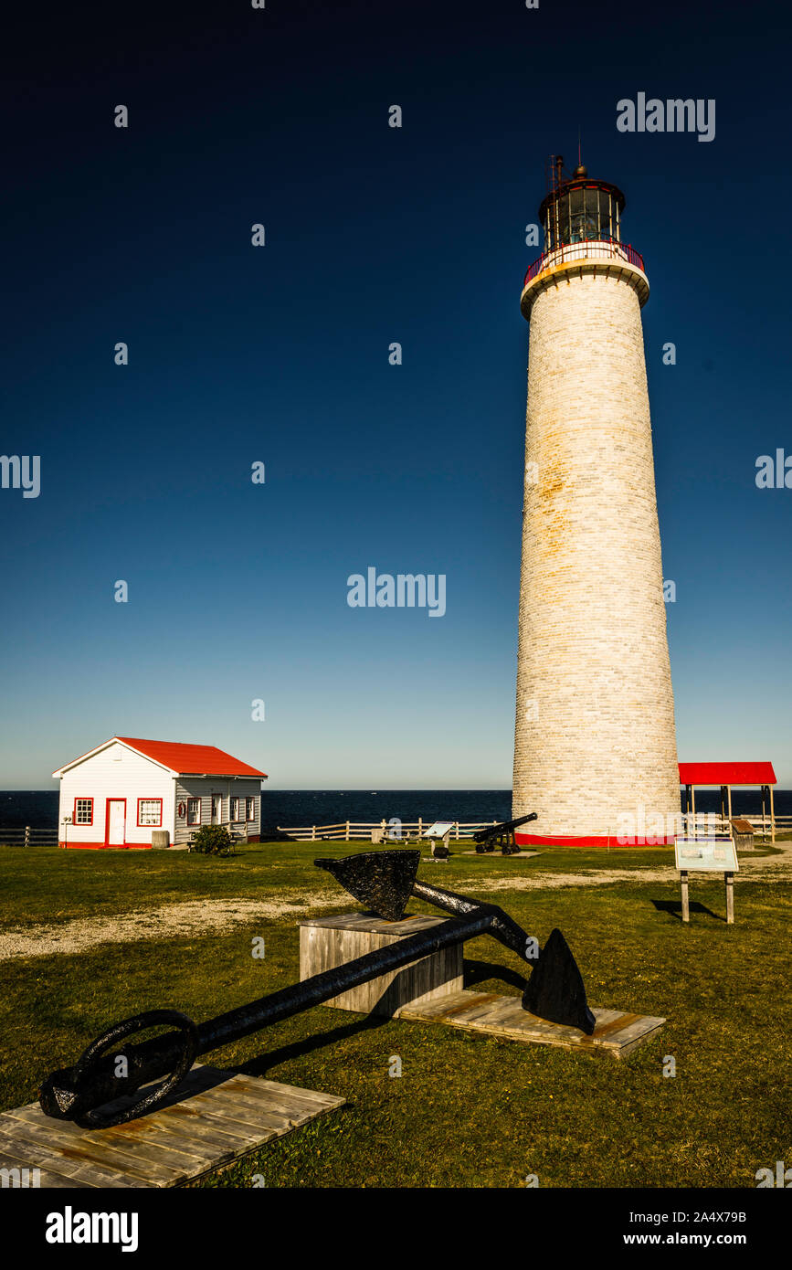 Cap des Rosiers Lighthouse Cap des Rosiers, Quebec, CA Stock Photo Alamy