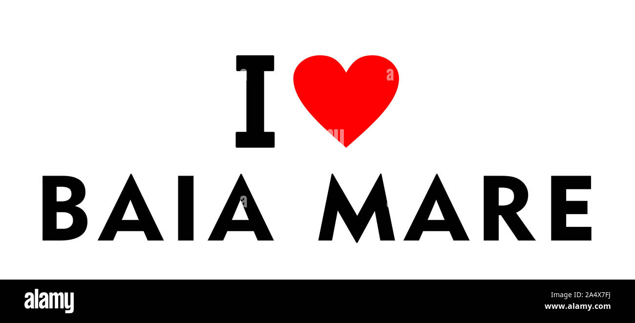 I love Baia Mare city Romania country heart symbol Stock Photo