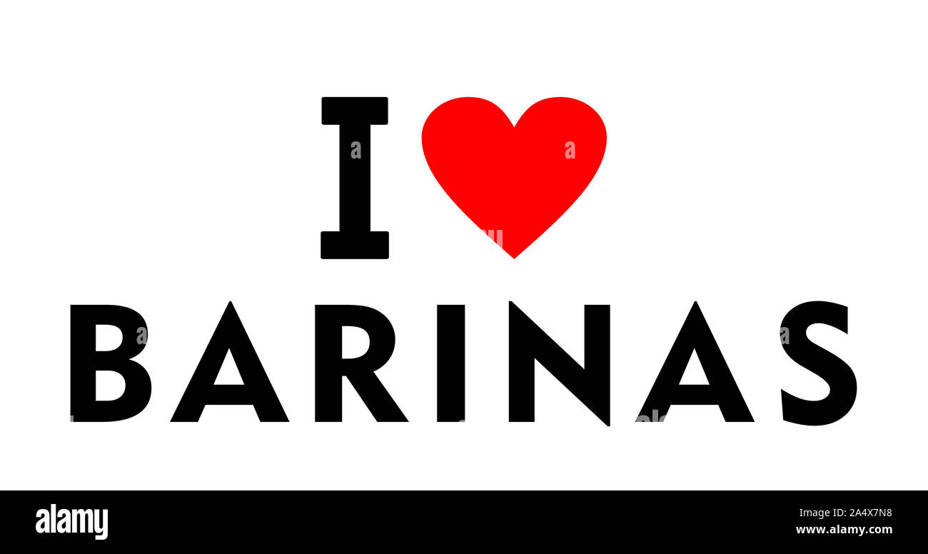 I love Barinas city Venezuela country heart symbol Stock Photo