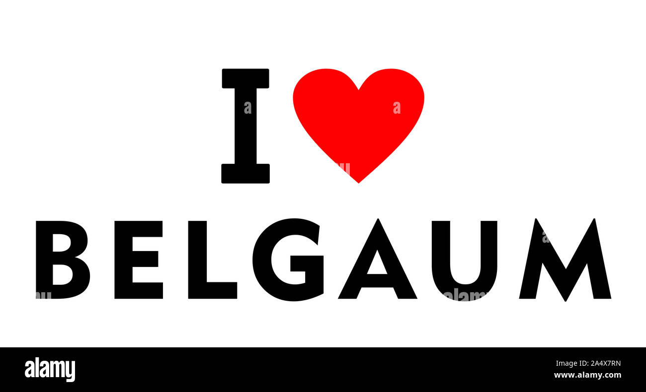 I love Belgaum city India country heart symbol Stock Photo