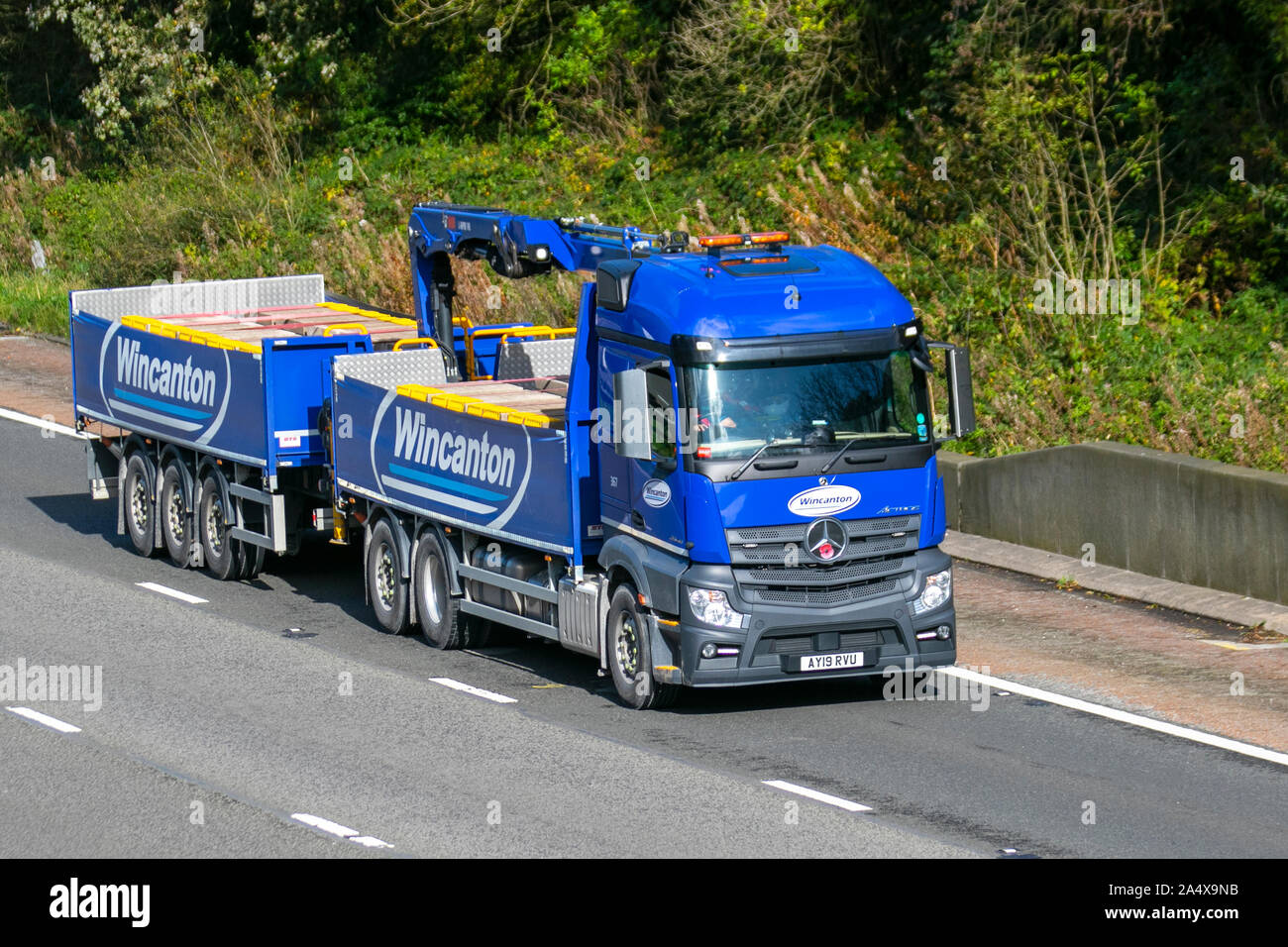 Wincanton construction materials; Motorway heavy bulk Haulage delivery