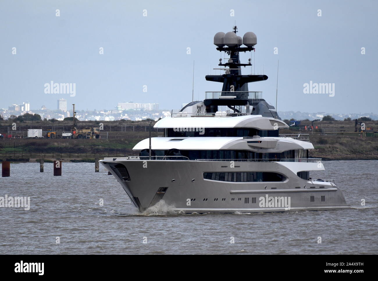 Kismet is an incredible superyacht owned by Mr Shahid Khan, owner of Fulham FC and the Jacksonville Jaguars. The yacht was designed by Espen Oeino Stock Photo