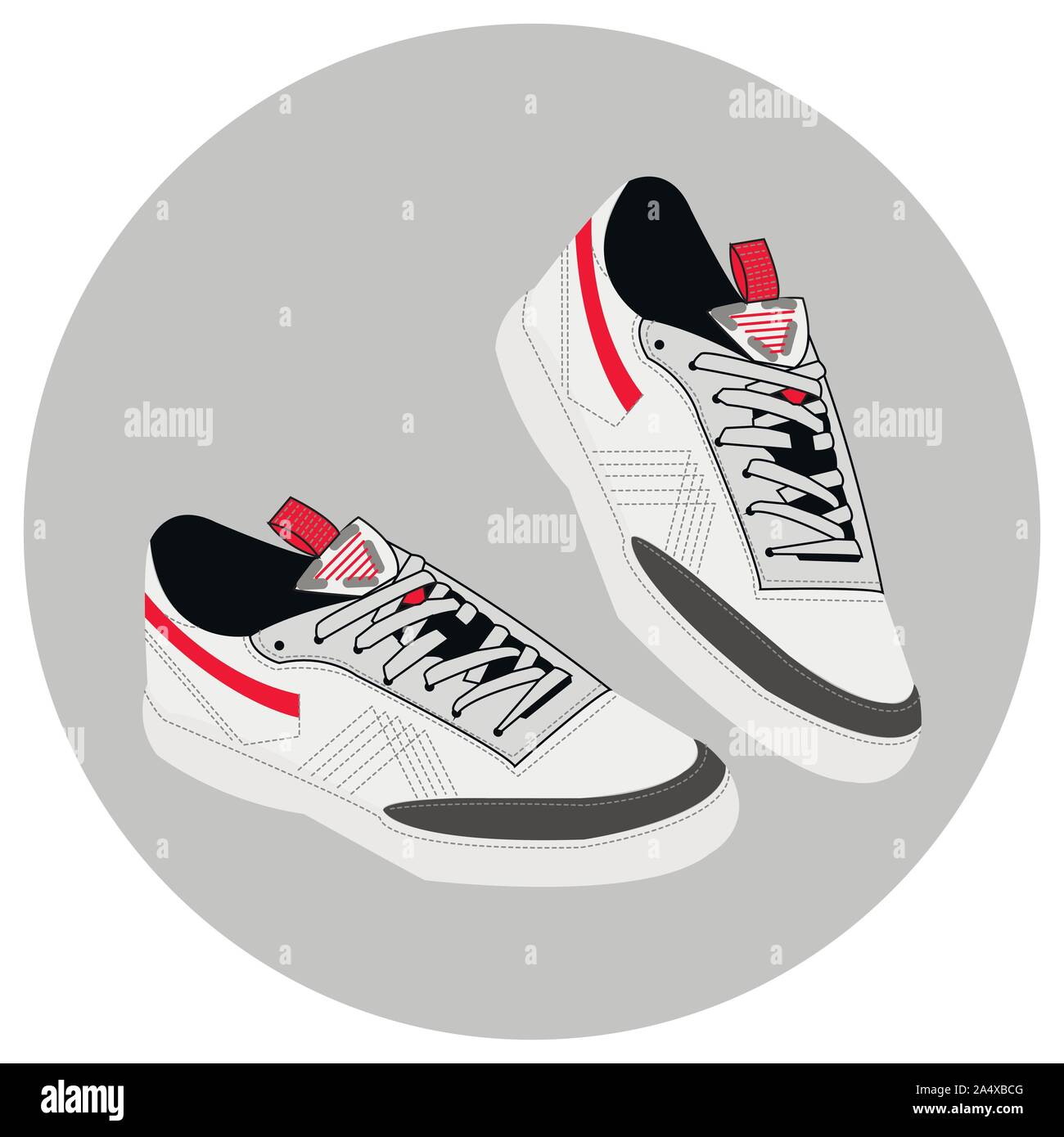 Low Top Sneaker Technical Illustration Drawing Vector Fashion Template  Mockup Blank CAD Sketch for Tech Packs Stock Vector | Adobe Stock