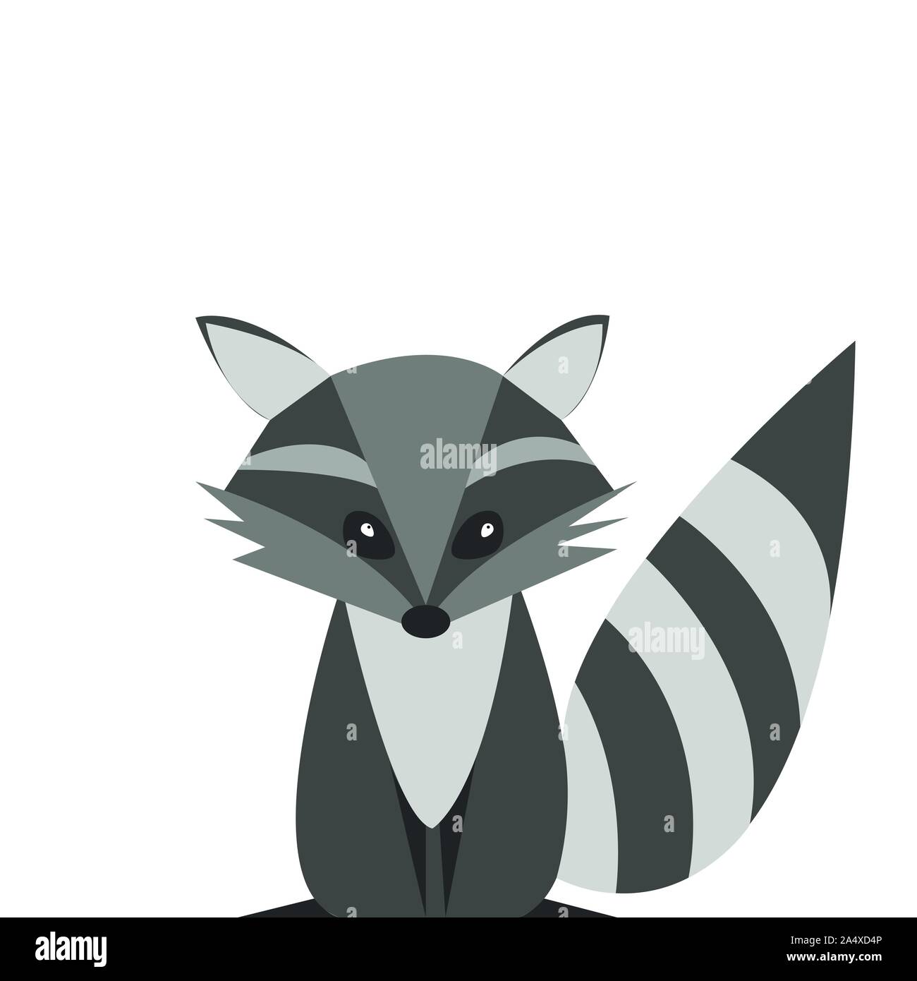 Cute smiling raccoon vector cartoon illustration. Wild zoo animal icon ...