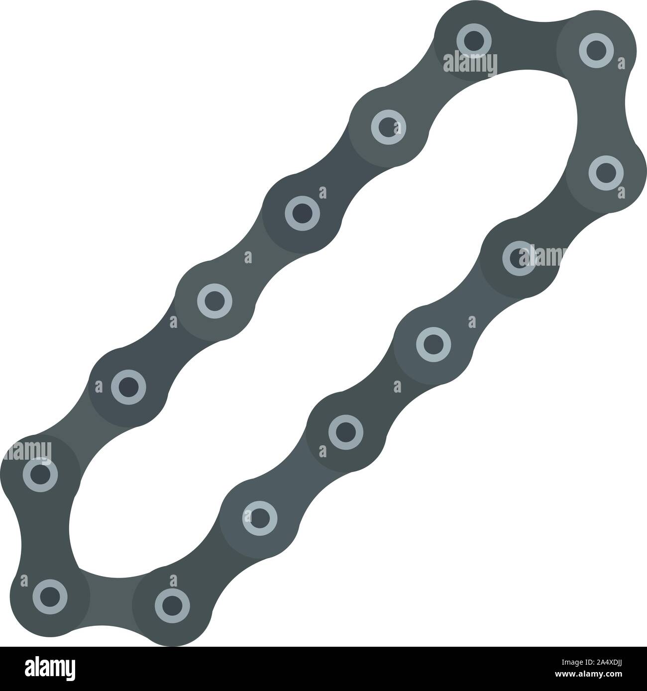 Bike chain icon. Flat illustration of bike chain vector icon for 