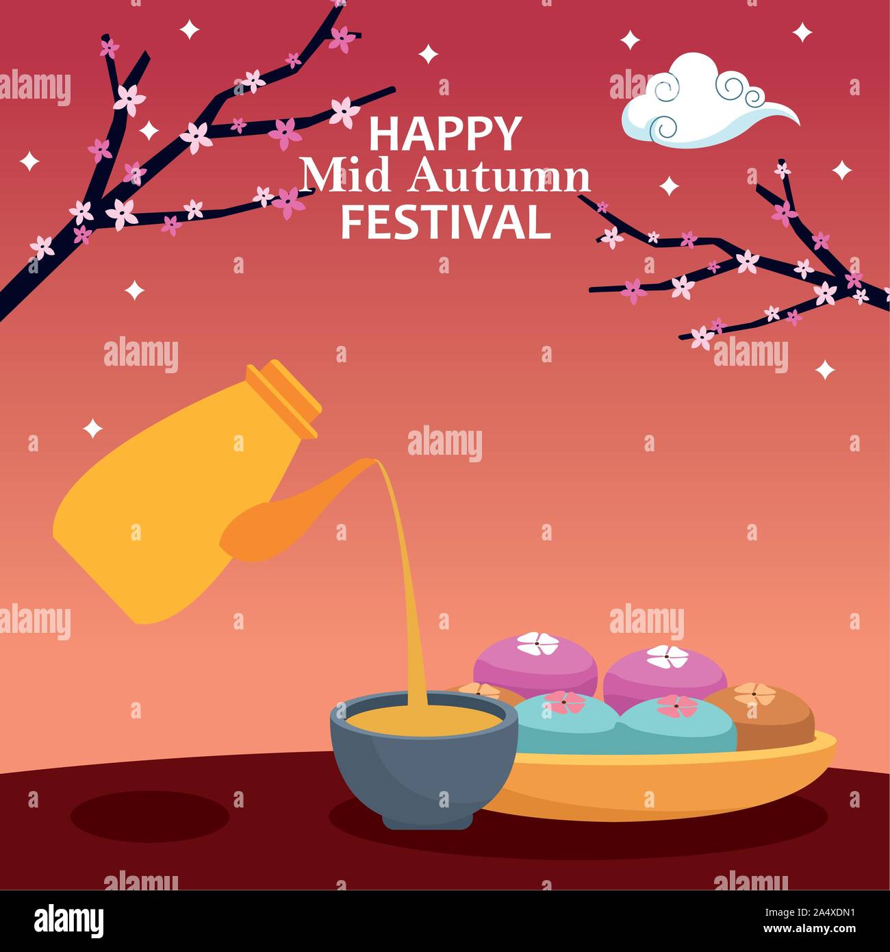 Happy mid autumn festival design Stock Vector Image & Art - Alamy