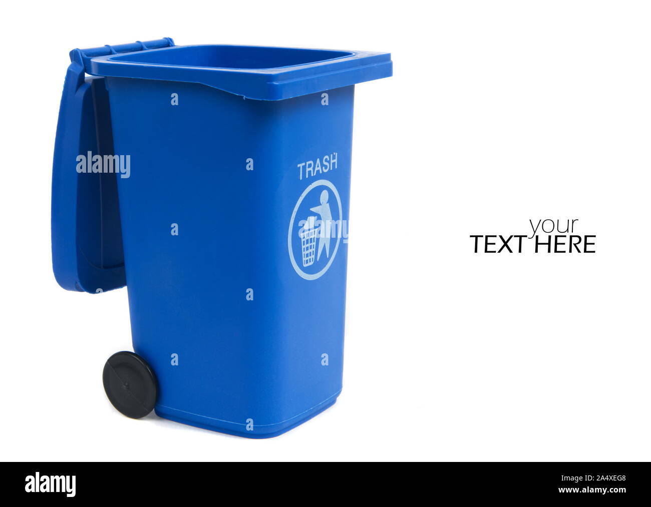 Garbage bin with the copy space Stock Photo