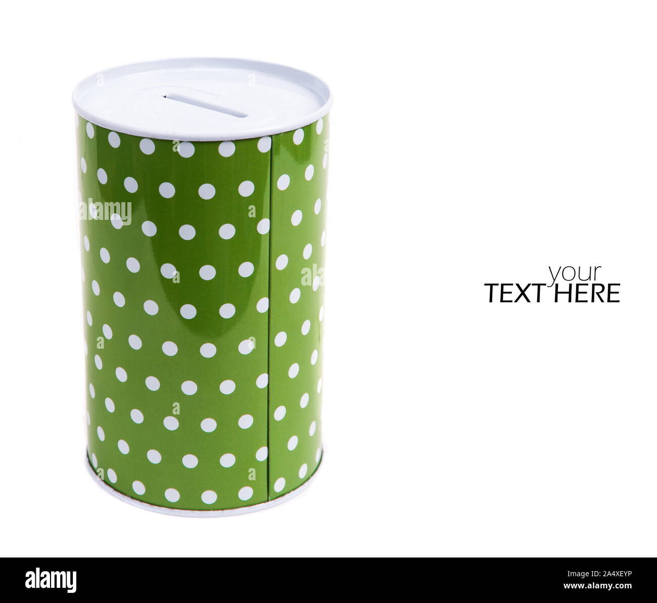 Money saving box with copy space Stock Photo Alamy