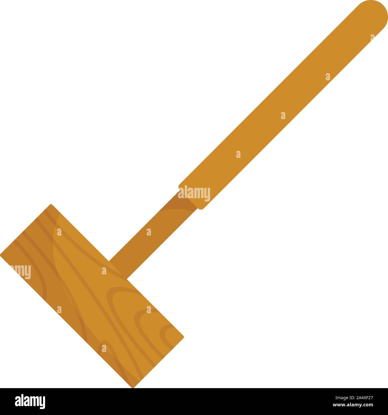 Croquet mallet icon. Flat illustration of croquet mallet vector icon