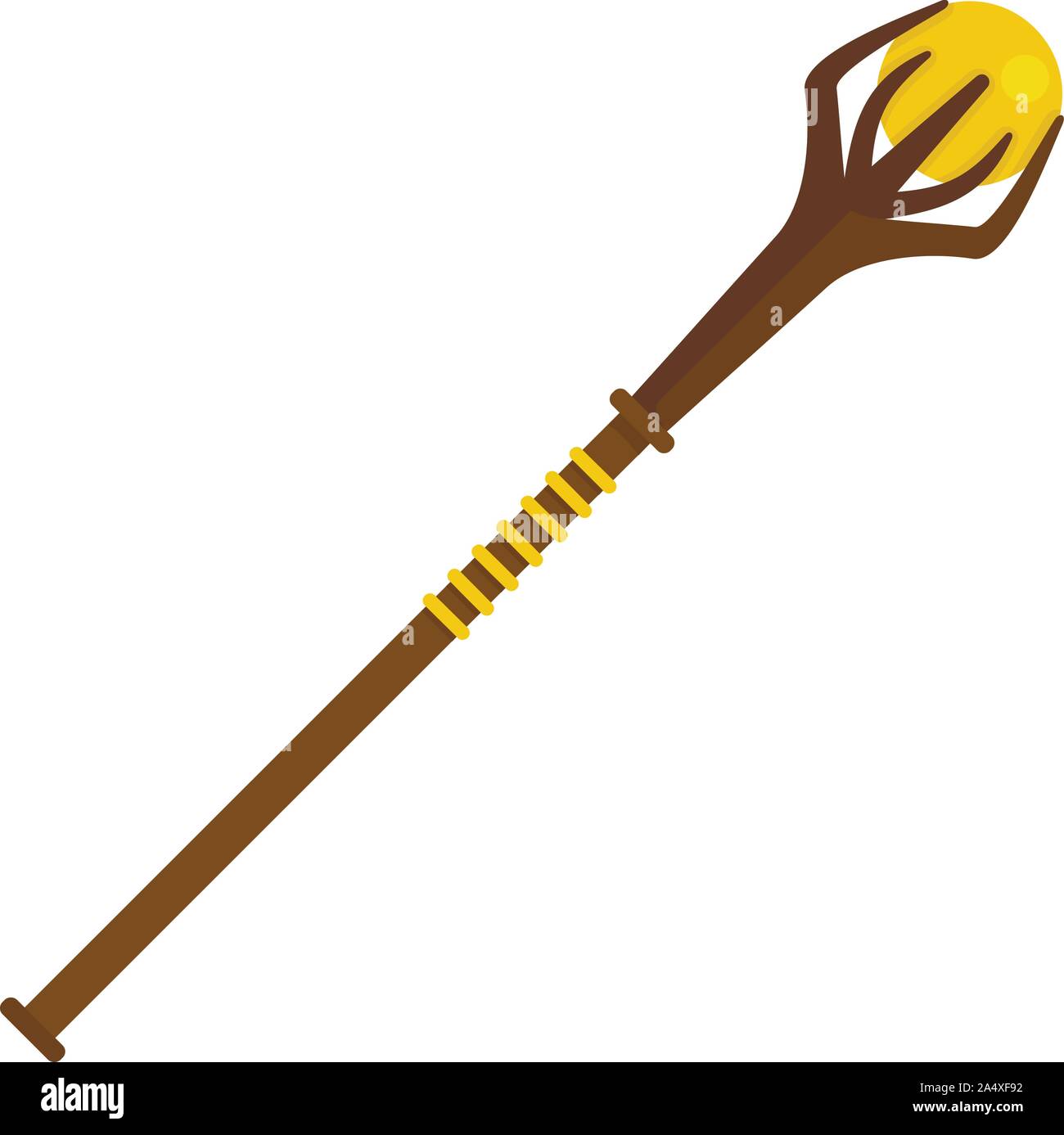 Magic crook icon. Flat illustration of magic crook vector icon for web design Stock Vector