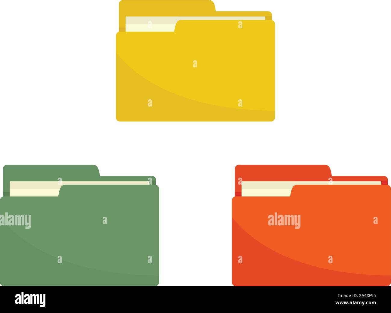 Folder network icon. Flat illustration of folder network vector icon ...