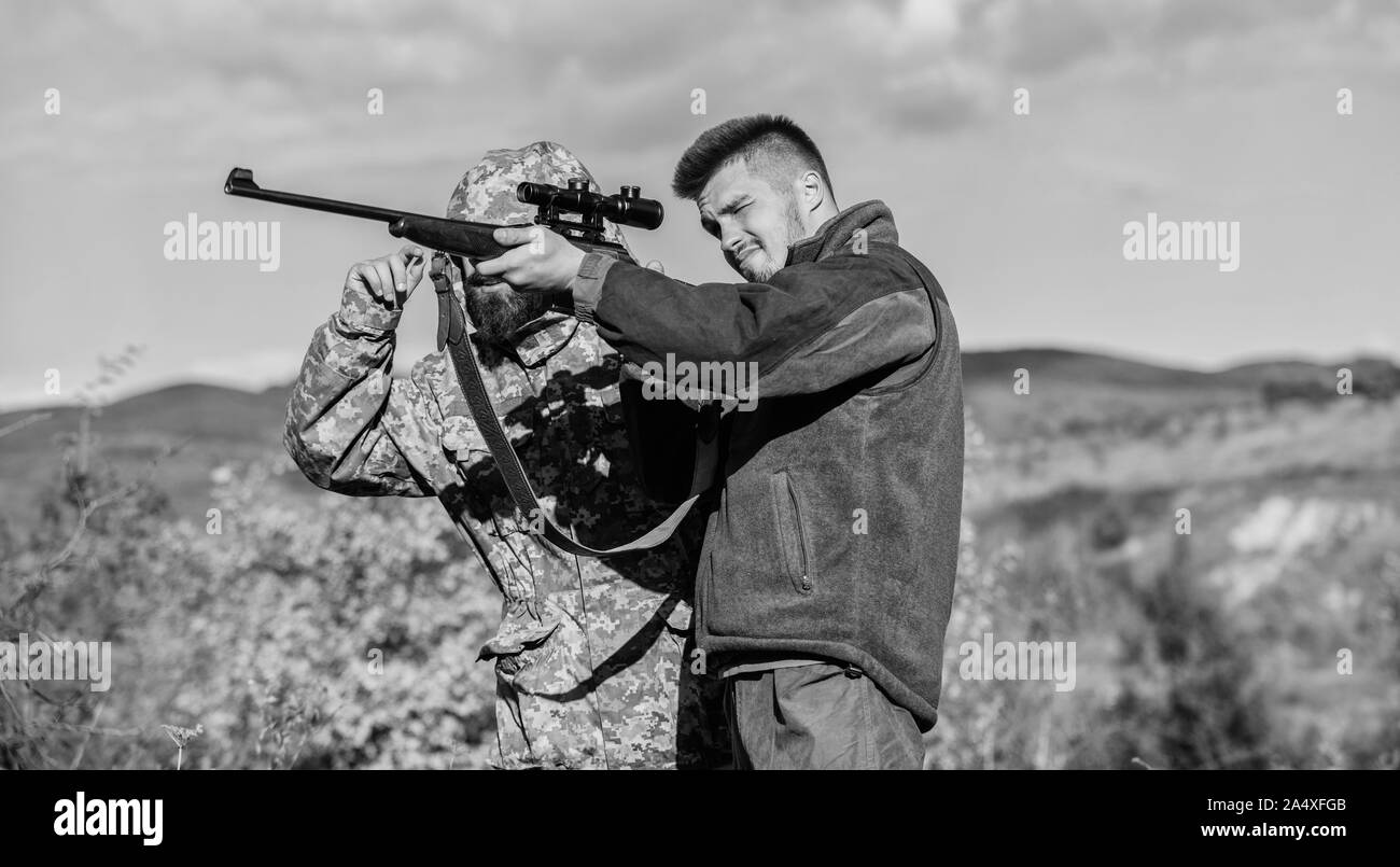 Forbidden hunting. Breaking law. Poaching concept. Activity for brutal