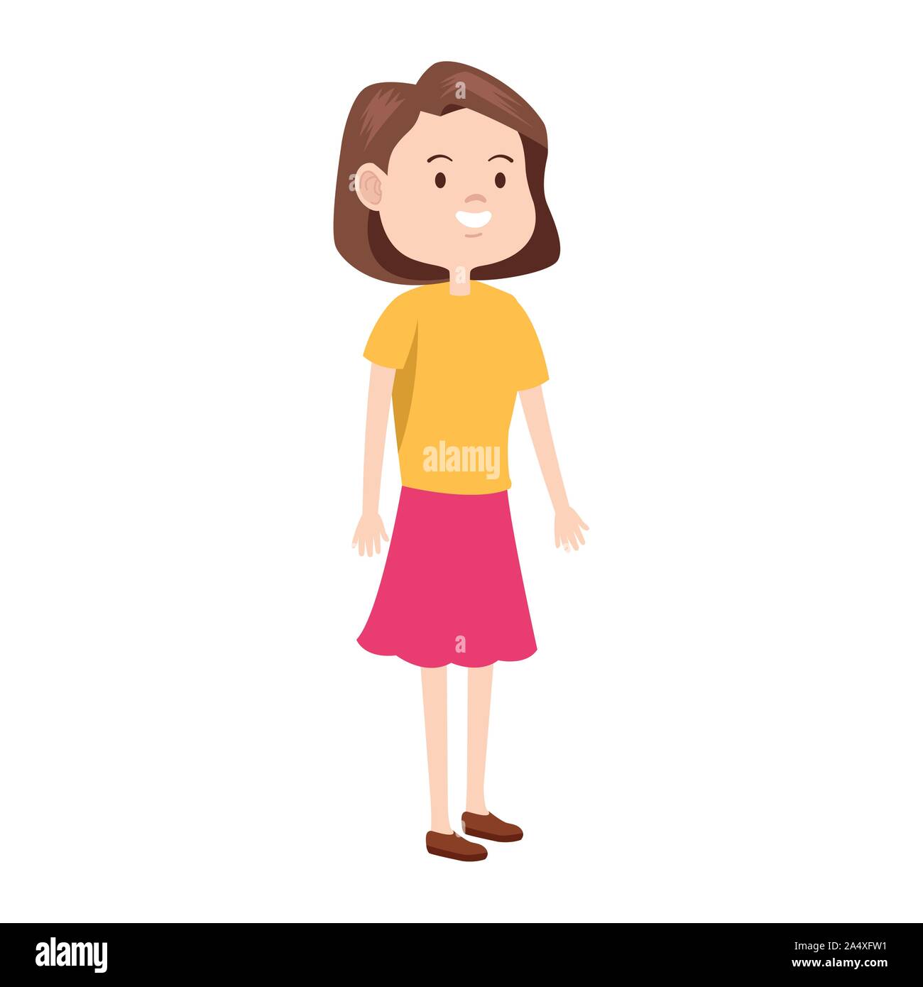 cartoon teen girl icon, flat design Stock Vector Image & Art - Alamy