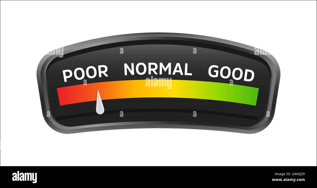 Isolated speedometer scale logo. Business performance measure