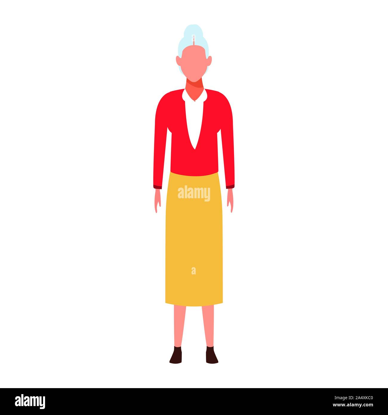 avatar old woman standing icon, flat design Stock Vector Image & Art ...