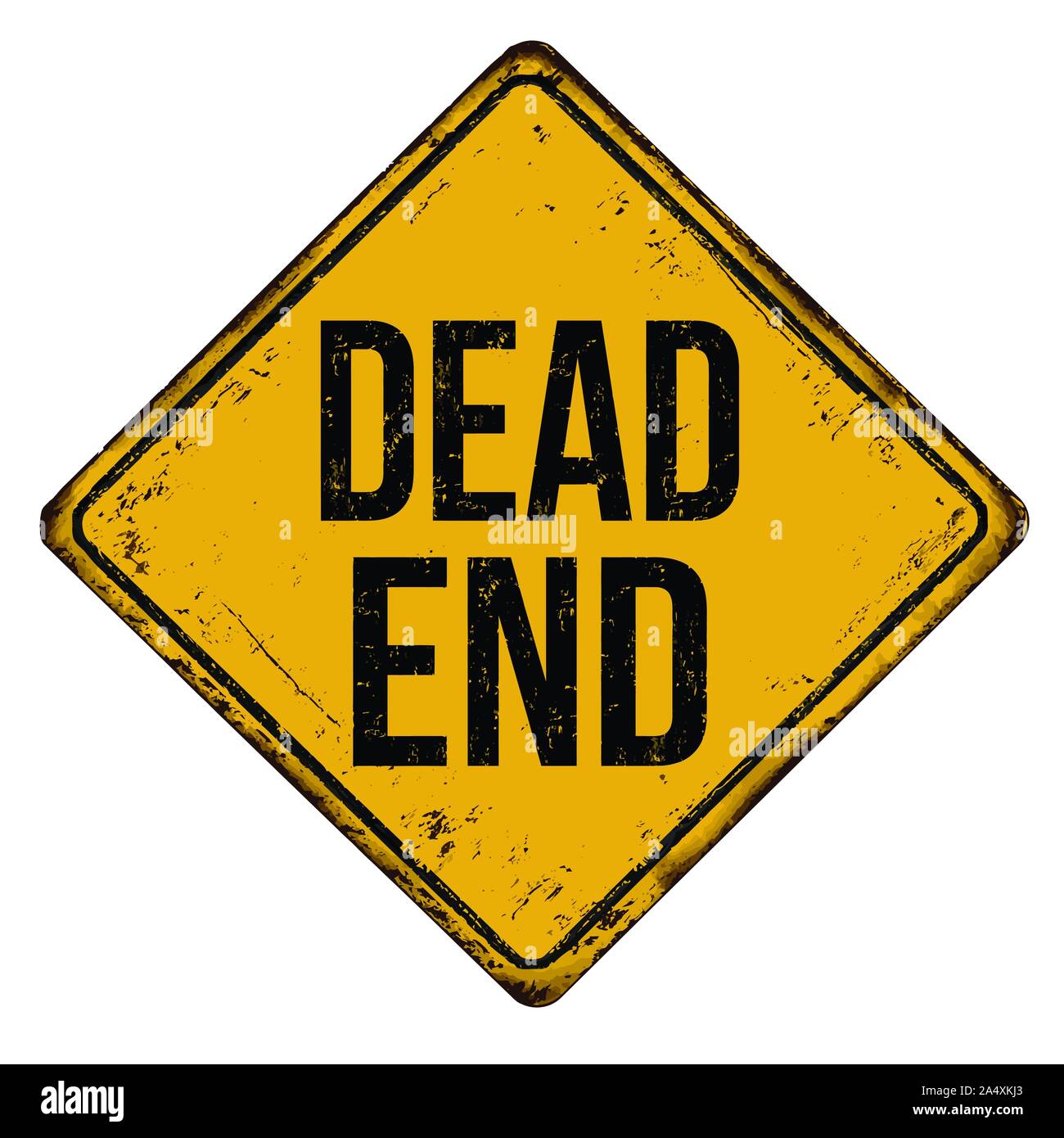 Old dead end sign Stock Vector Images - Alamy