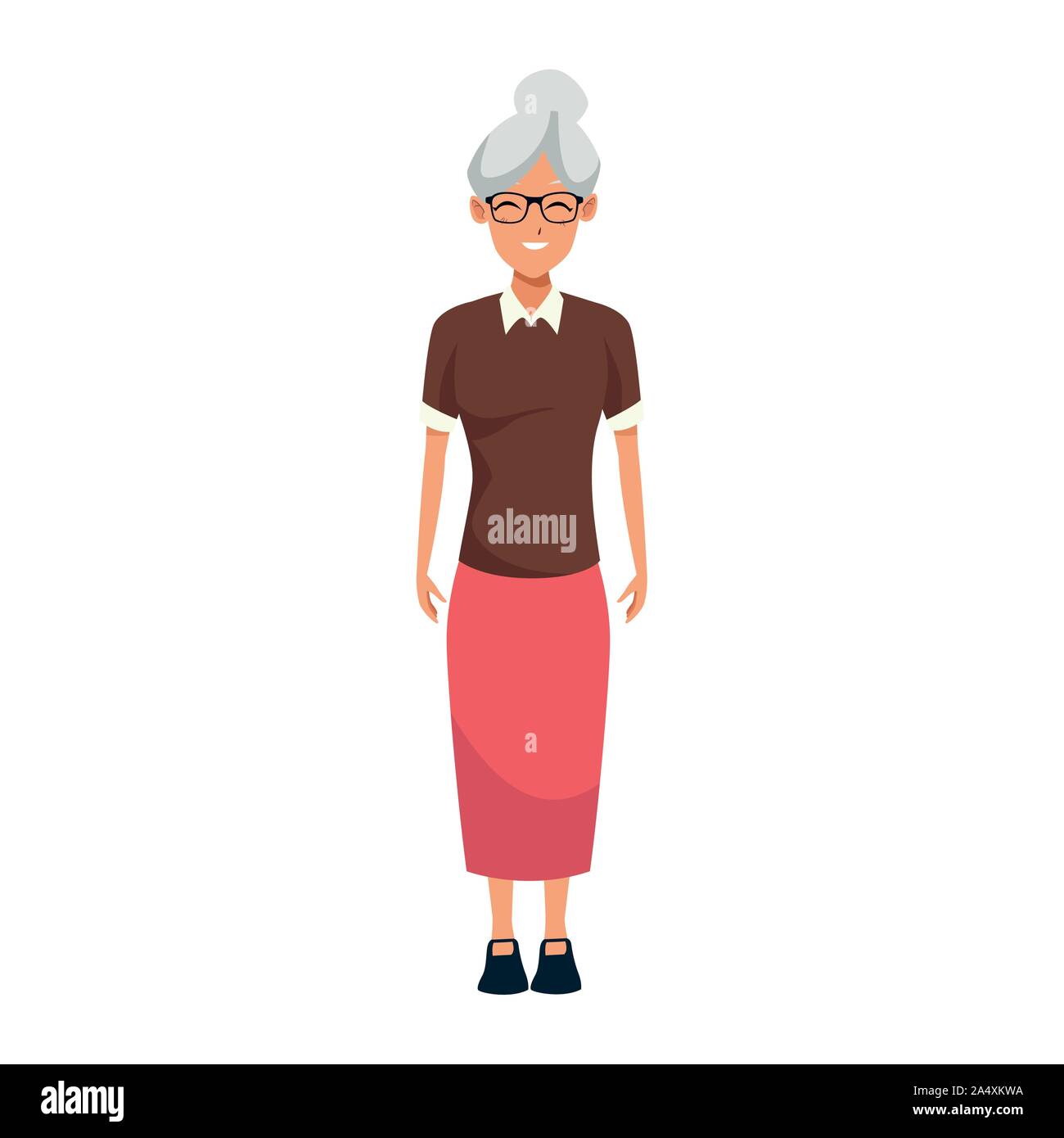 Age 65 years female Stock Vector Images - Alamy