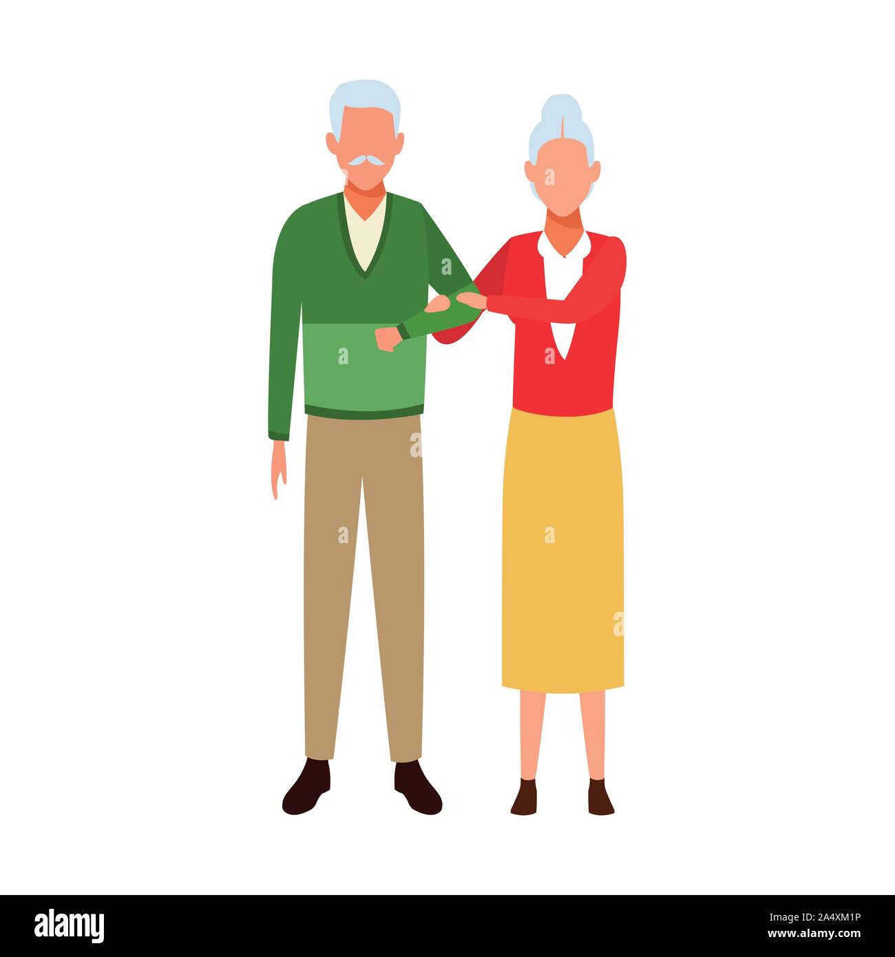 avatar old couple icon image Stock Vector
