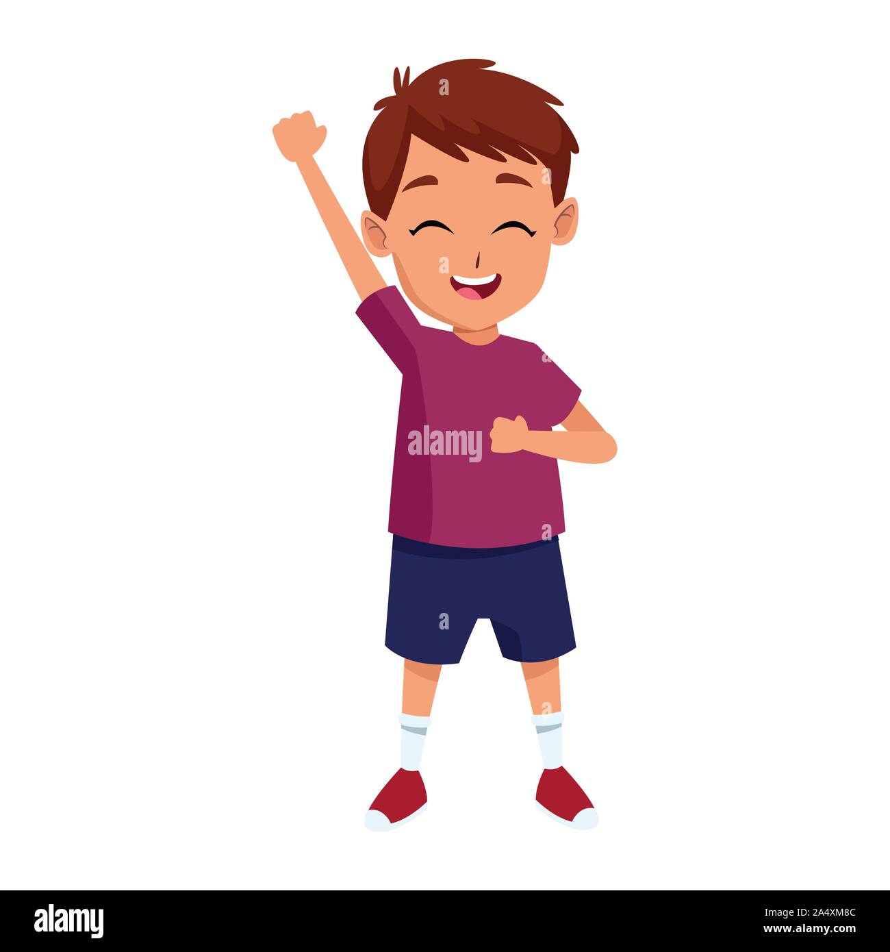 happy boy cartoon icon, flat design Stock Vector Image & Art - Alamy