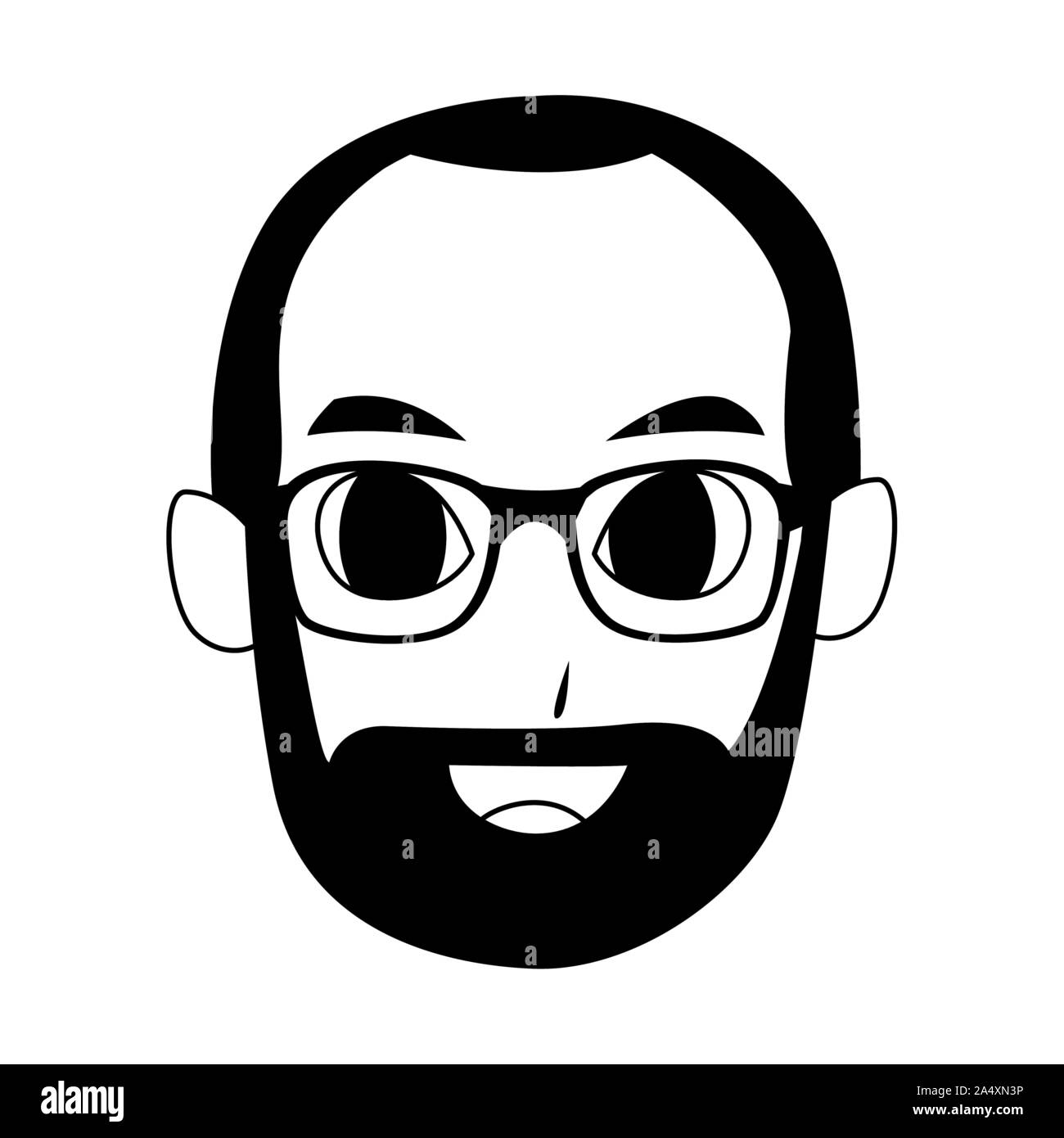 old man with beard, flat design Stock Vector Image &amp; Art - Alamy