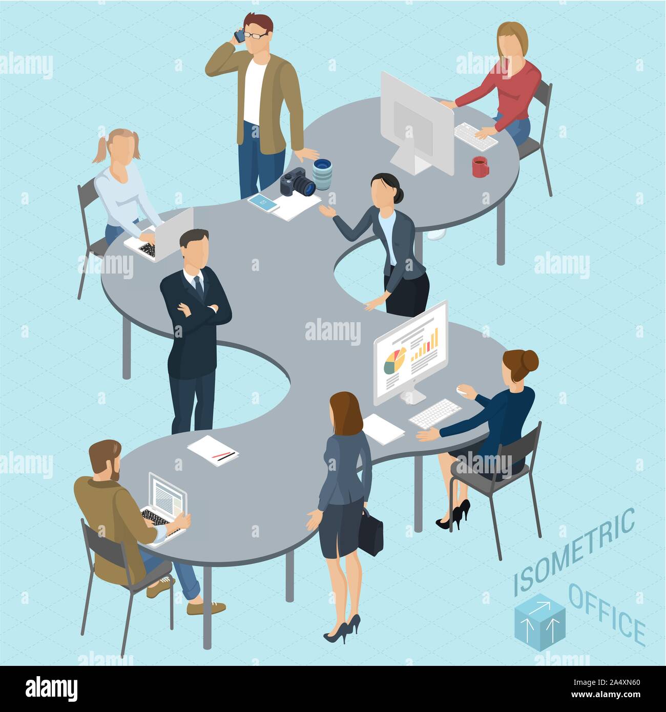 Isometric vector coworking Stock Vector Image & Art - Alamy