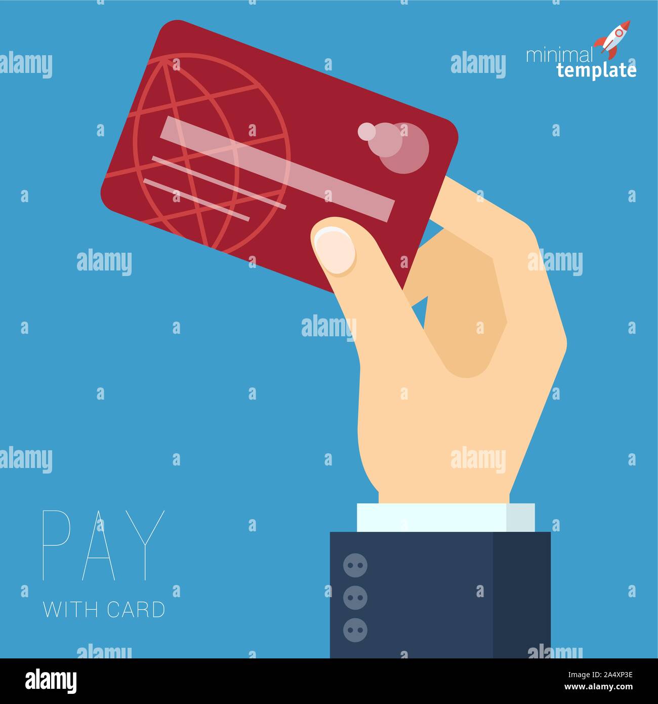 Hand with credit card Stock Vector Image & Art - Alamy
