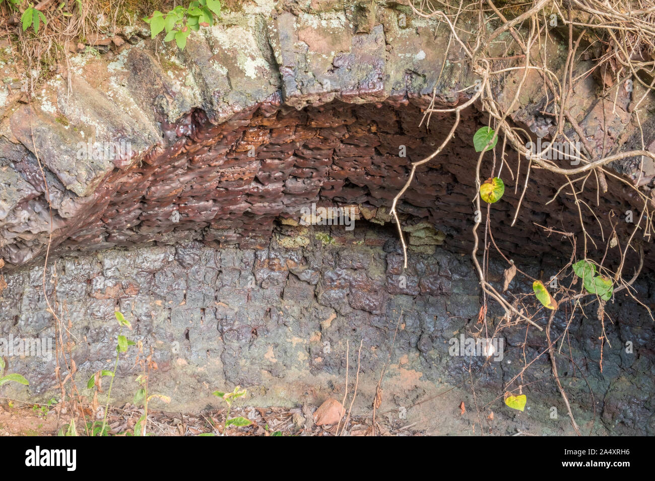 Close up view inside one of the many coke ovens used in the late 1800's