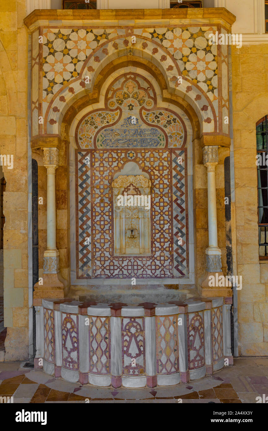 Emir Bachir Chahabi Palace Beit ed-Dine in mount Lebanon Middle east Stock Photo