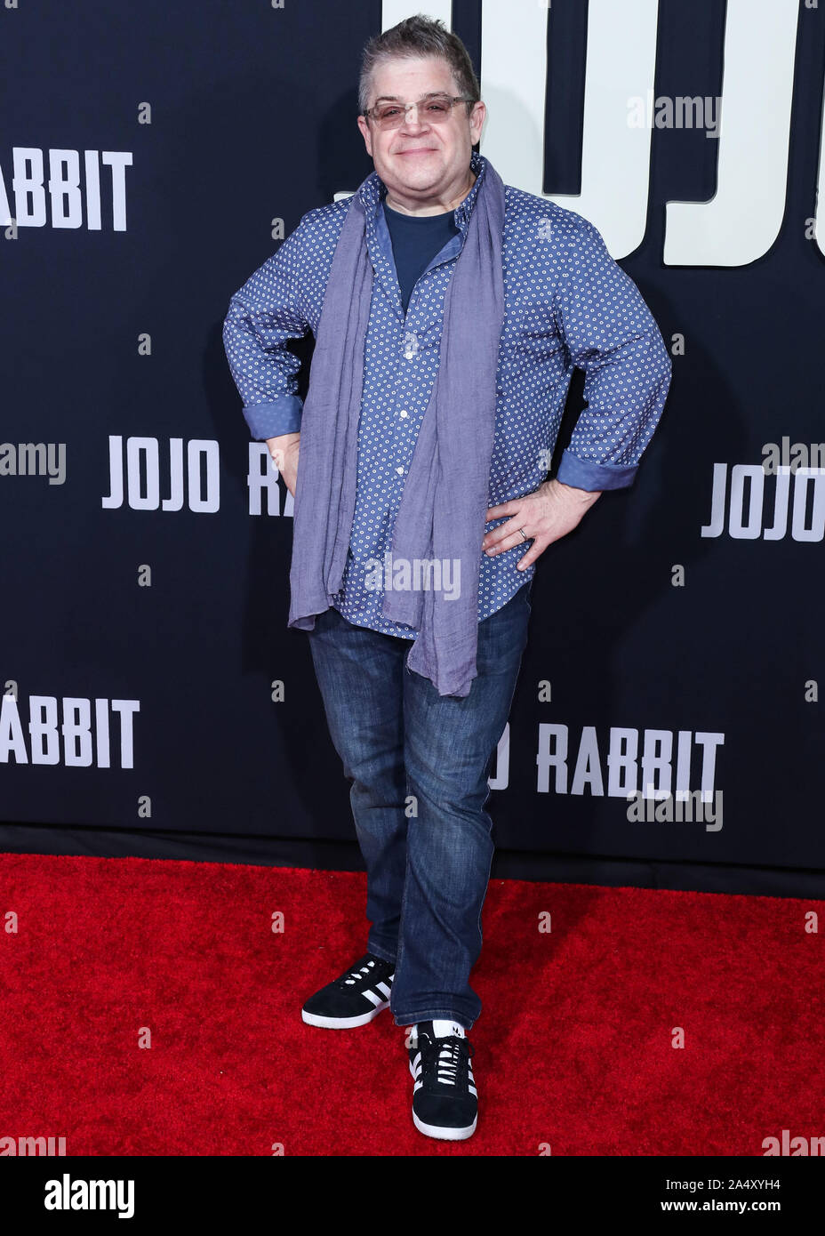 HOLLYWOOD, LOS ANGELES, CALIFORNIA, USA - OCTOBER 15: Actor Patton Oswalt arrives at the Los Angeles Premiere Of Fox Searchlight's 'Jojo Rabbit' held at the Hollywood American Legion Post 43 on October 15, 2019 in Hollywood, Los Angeles, California, United States. (Photo by Xavier Collin/Image Press Agency) Stock Photo