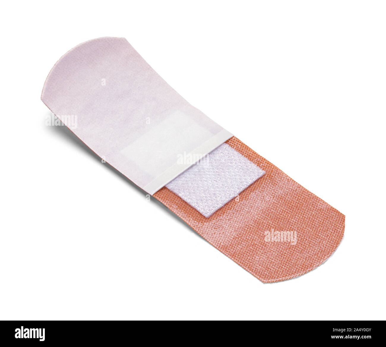 Open Adhesive Bandage Isolated on White Background. Stock Photo