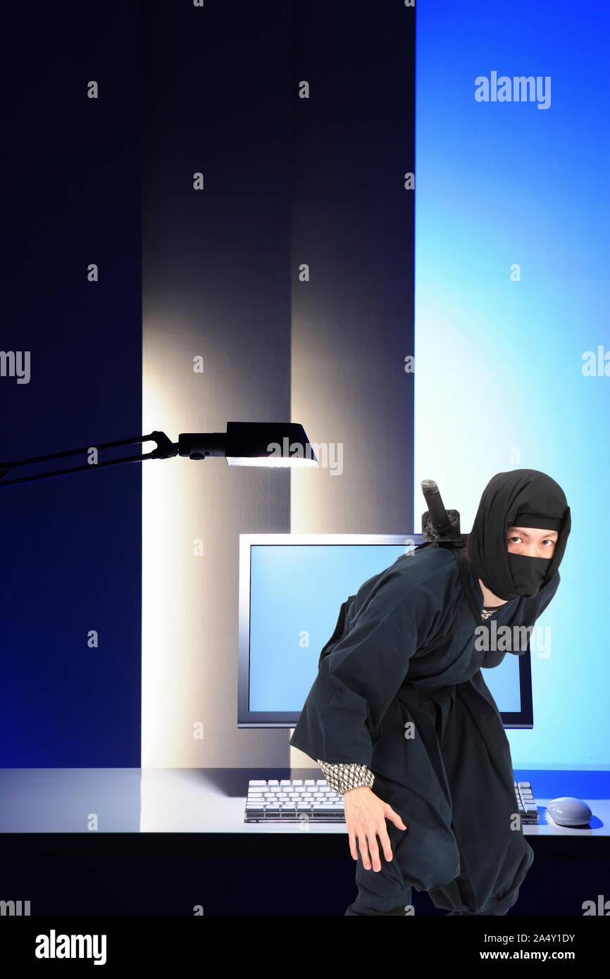 Ninja and PC Stock Photo - Alamy