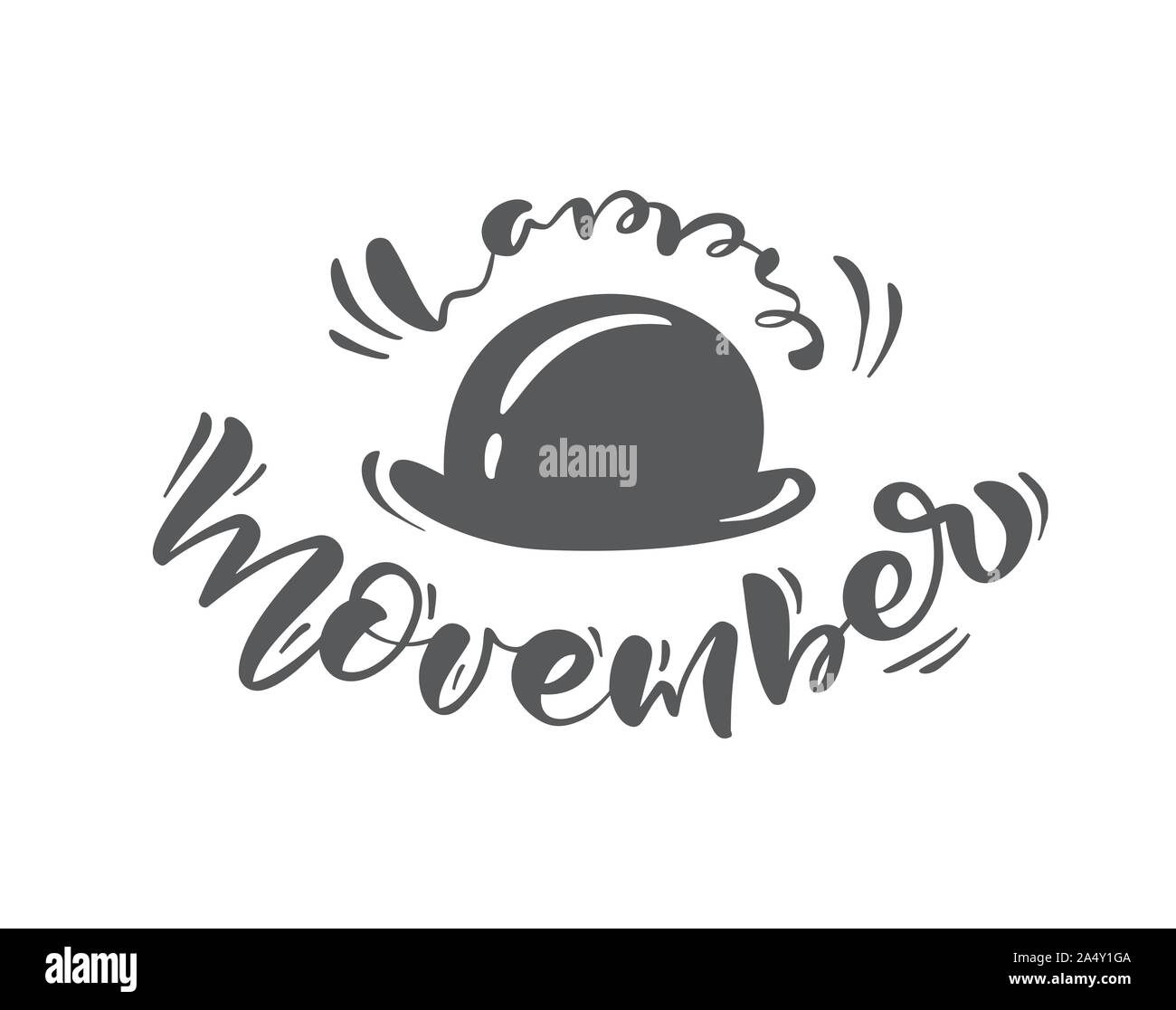 Movember, raise awareness of men's health issues. Vector background with text. Prostate Cancer awareness Stock Vector