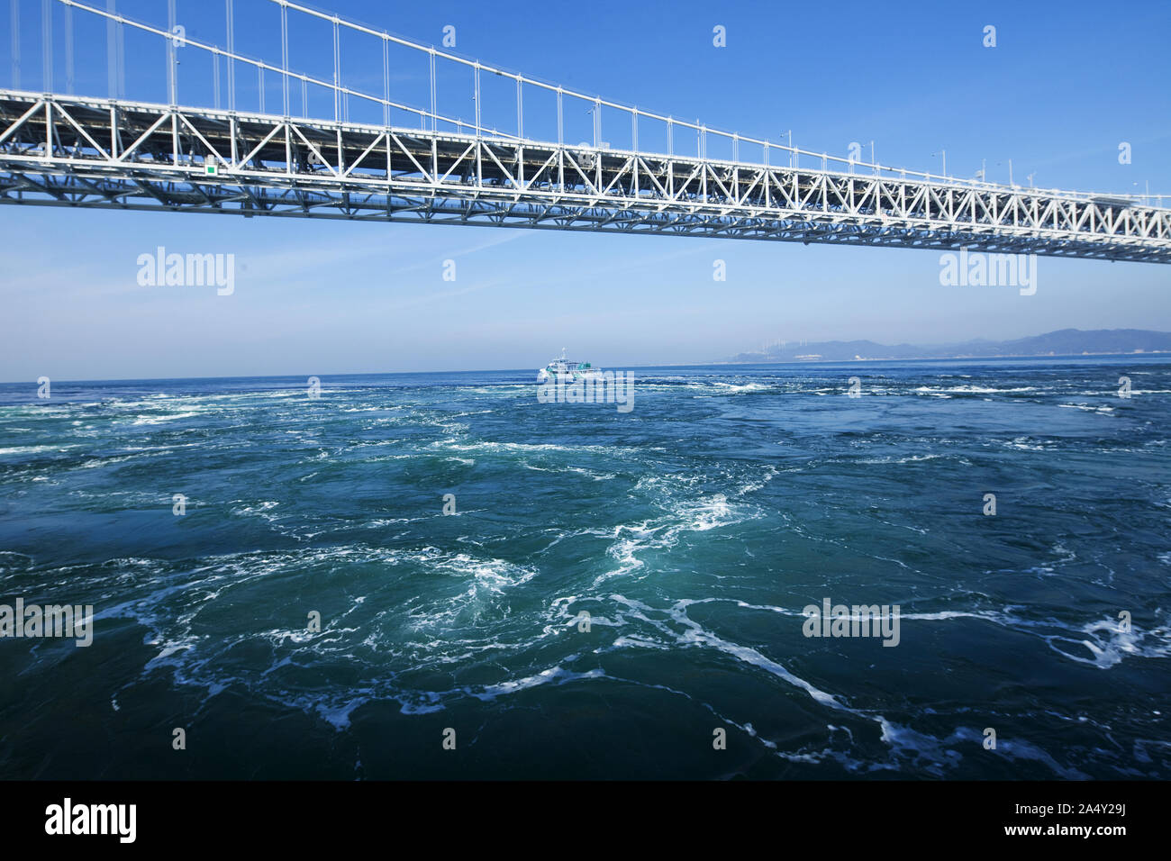 Great Naruto Bridge and Naruto Strait Stock Photo