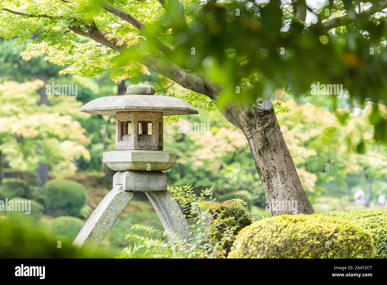 Japan Famous site Kenrokuen Garden in Kanazawa Stock Photo