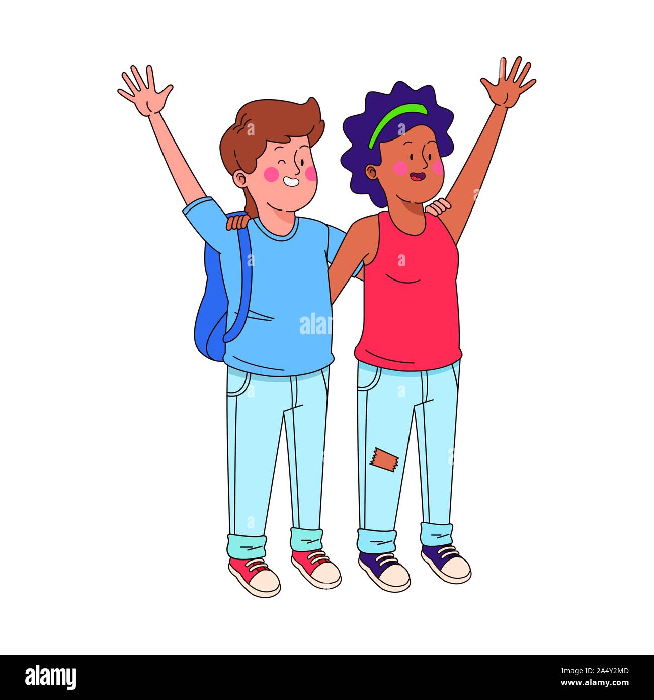 Teen Meeting Boy Girl Cut Out Stock Images Pictures Alamy